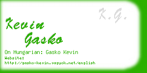 kevin gasko business card